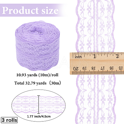 3 Rolls Guipure Non-Stretch Lace Trim OCOR-GF0004-52B-1