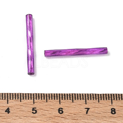 Opaque Glass Twisted Bugle Beads SEED-T005-15-B05-1-1