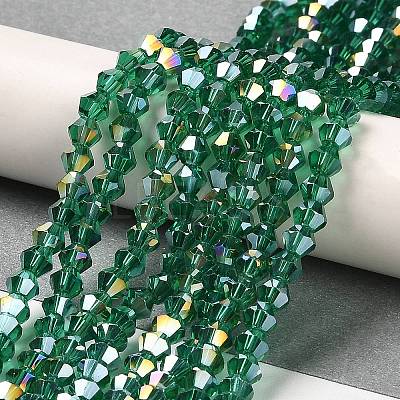 Transparent Electroplate Glass Beads Strands EGLA-A039-T2mm-B10-1