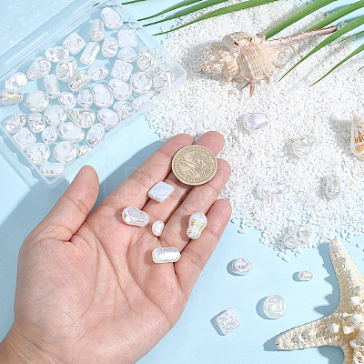 72Pcs 9 Styles ABS Plastic Imitation Pearl Beads KY-PA0001-16-1