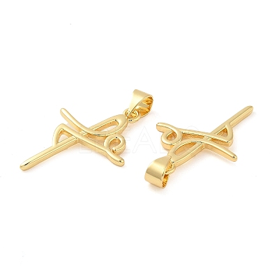 Rack Plating Brass Pendants X-KK-Q784-02G-1