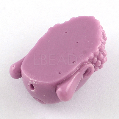 Dyed Buddha Head Synthetical Coral Beads CORA-R011-17-1
