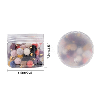 Faux Mink Fur Covered Charms WOVE-PH0001-15-1