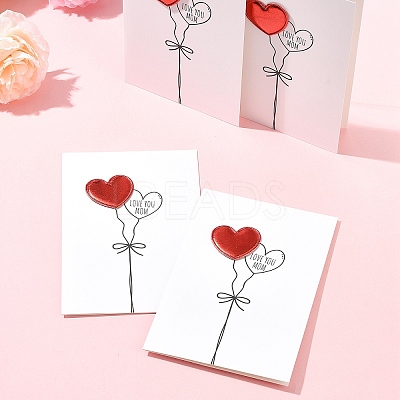 4Pcs Kraft Paper Greeting Cards AJEW-FS0001-30B-1