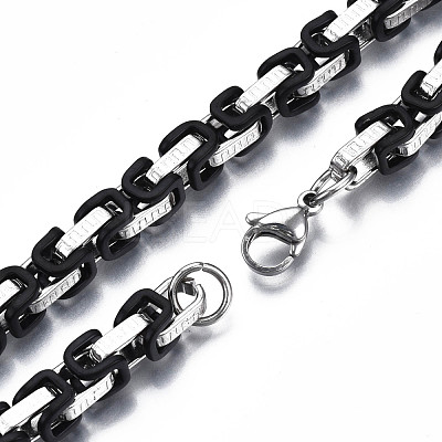 Two Tone 201 Stainless Steel Byzantine Chain Bracelets BJEW-S057-87A-1