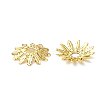 Rack Plating Brass Bead Caps X-KK-B053-26G-1