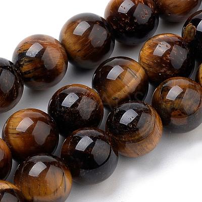 Natural Tiger Eye Beads Strands G-S259-21-4mm-1