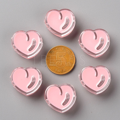 Transparent Enamel Acrylic Beads X-TACR-S155-004E-1