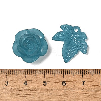 Frosted Transparent Acrylic Beads OACR-U006-03D-1