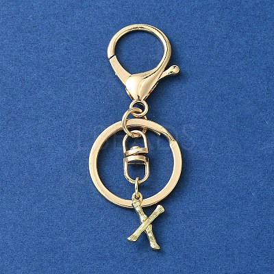 Alloy Initial Letter Charm Keychains KEYC-YW00006-24-1