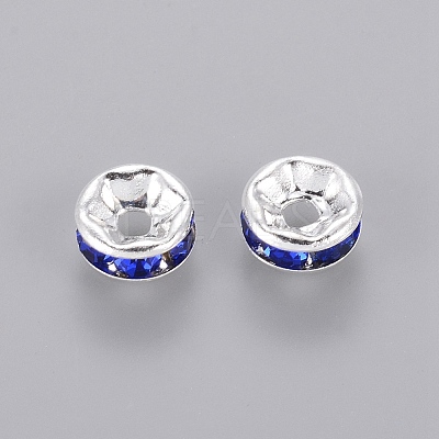 Brass Grade A Rhinestone Spacer Beads RB-A014-Z6mm-05S-1