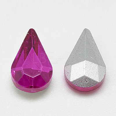Pointed Back Glass Rhinestone Cabochons RGLA-T082-6x10mm-09-1