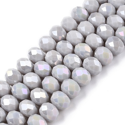 Electroplate Glass Beads Strands LS-EGLA-A044-P8mm-B19-1