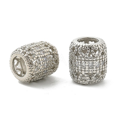 Brass Micro Pave Cubic Zirconia European Beads LS-KK-P297-05P-01-1