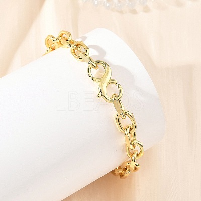 6MM Brass Cable Chain Bracelets with S Clasps BJEW-JB14255-1