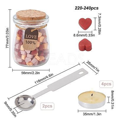 Sealing Wax Particles Kits for Retro Seal Stamp DIY-CP0003-60V-1