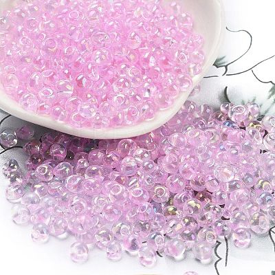 6/0 Inside Colours Fringe Glass Seed Beads SEED-A034-03D-1