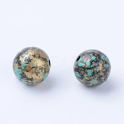 Antique Style Acrylic Beads OACR-S013-2010A-1