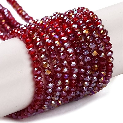 Baking Electroplate Glass Beads Strands X-DGLA-A039-J2MM-B19-1