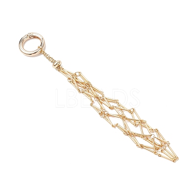 304 Stainless Steel Macrame Pouch Empty Stone Holder Pendant Decorations SA-CJCA03-01-1