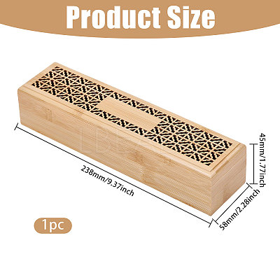 Rectangle Wood Incense Box AJEW-WH0817-031-1