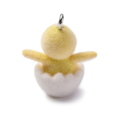 Flocky Resin Pendants FIND-S001-14L-1