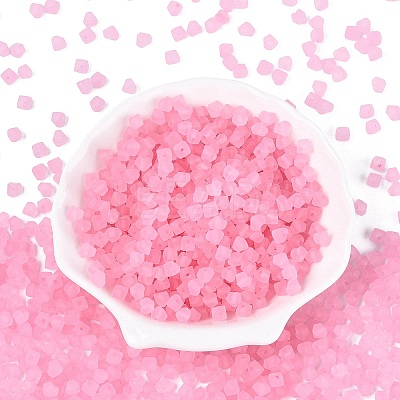 FGB Frosted Transparent Glass Seed Beads SEED-N013-03A-05-1