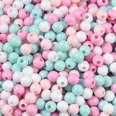 Opaque Acrylic Beads OACR-H118-07B-07-1