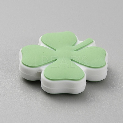 Clover Food Grade Eco-Friendly Silicone Beads SIL-WH0014-29B-1