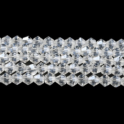 Transparent Electroplate Glass Beads Strands EGLA-A039-T4mm-A13-1
