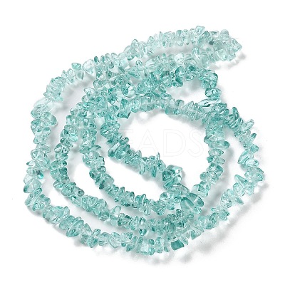 Spray Painted Transparent Glass Beads Strands GLAA-P060-01B-04-1