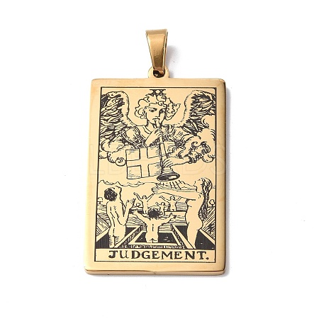 201 Stainless Steel Pendant STAS-B033-01G-20-1