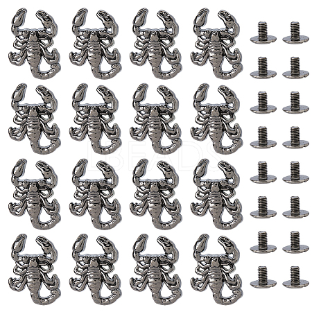 16Bags Scorpion Alloy with Iron Decorative Rivets BUTT-FH0001-035A-1