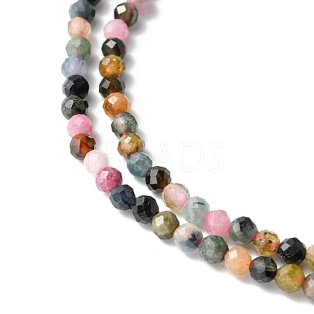 Natural Tourmaline Beads Strands G-YW0001-18-1