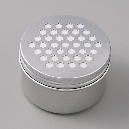 Aluminium Shallow Round Candle Tins AJEW-WH0326-03B-1