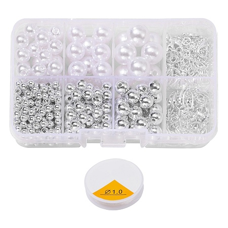 461Pcs Round Beads Kit for DIY Bracelet Making DIY-YW0004-45S-1