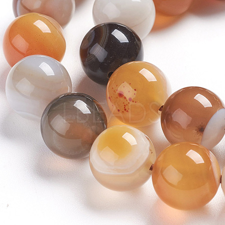 Natural Agate Imitation Botswana Beads Strands G-I281-01-10mm-1
