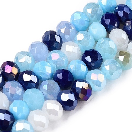 Electroplate Glass Beads Strands GLAA-T023-C16-04-1