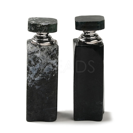 Natural Moss Agate Dropper Perfume Bottle DJEW-H010-01P-04-1
