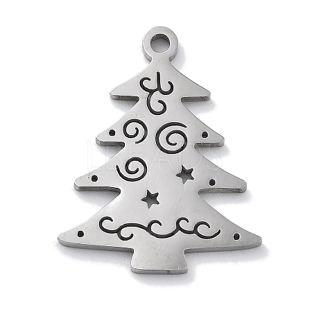 Christmas Theme Anti-Tarnish 304 Stainless Steel Pendants LS-STAS-R003-04P-03-1