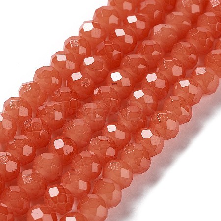 Baking Paint Imitation Jade Glass Bead Strands LS-DGLA-A034-J6MM-A12-1