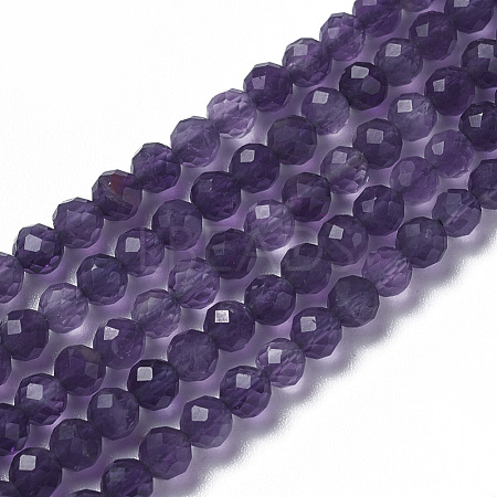 Natural Amethyst Beads Strands G-F596-13-3mm-1