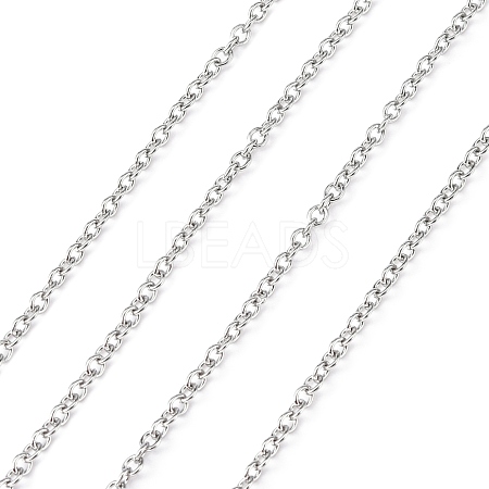 Non-Tarnish 3.28 Feet 304 Stainless Steel Cable Chains X-CHS-R003-0.5mm-1