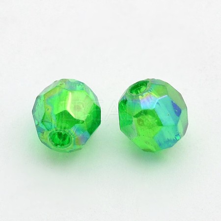 Eco-Friendly Transparent Acrylic Beads PL642-18-1