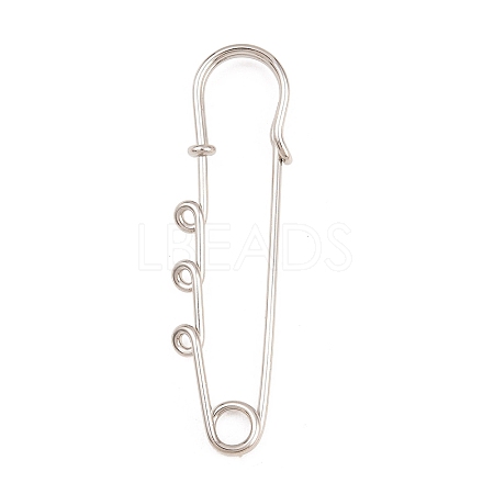 Iron Safety Pins Brooch Findings IFIN-Z005-02P-02-1