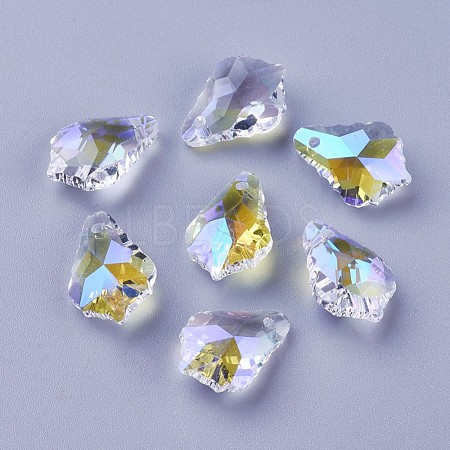 Faceted Glass Pendants GLAA-F068-C27-01-1