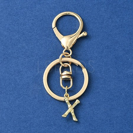 Alloy Initial Letter Charm Keychains KEYC-YW00006-24-1