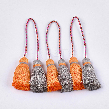 Polycotton(Polyester Cotton) Tassel Big Pendant Decorations FIND-S302-01O-1