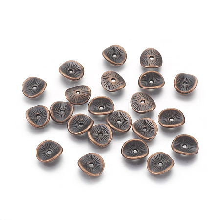 Tibetan Style Wavy Spacer Beads TIBEP-A11067-R-FF-1