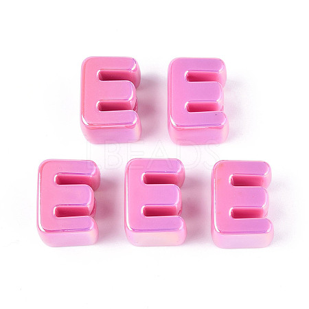 UV Plating Opaque Acrylic Beads PACR-ZX018-04E-1